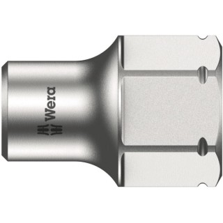 Wera 5.5 mm Standard Hex Socket with 1/4 in Drive Chrome Vanadium Steel 9.5mm Overall Length 05003668001