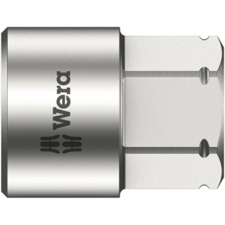 Wera 10 mm Standard Hex Socket with 1/4 in Drive, Chrome Vanadium Steel, 9.5 mm Overall Length 05003690001