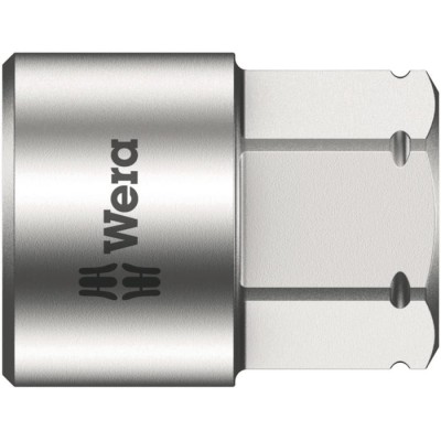 Wera 10 mm Standard Hex Socket with 1/4 in Drive, Chrome Vanadium Steel, 9.5 mm Overall Length 05003690001