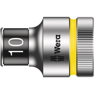 Wera 10 mm Standard 1/2 in Drive Socket, Chrome Vanadium Steel, 10.4mm Overall Length 05003730001