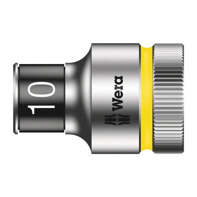 Wera 10 mm Standard 1/2 in Drive Socket, Chrome Vanadium Steel, 10.4mm Overall Length 05003730001