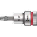 Wera 1/2 in Drive TX40 Torx Chrome Vanadium Steel 60mm Overall Length Socket 