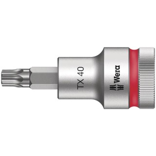 Wera 1/2 in Drive TX40 Torx Chrome Vanadium Steel 60mm Overall Length Socket 