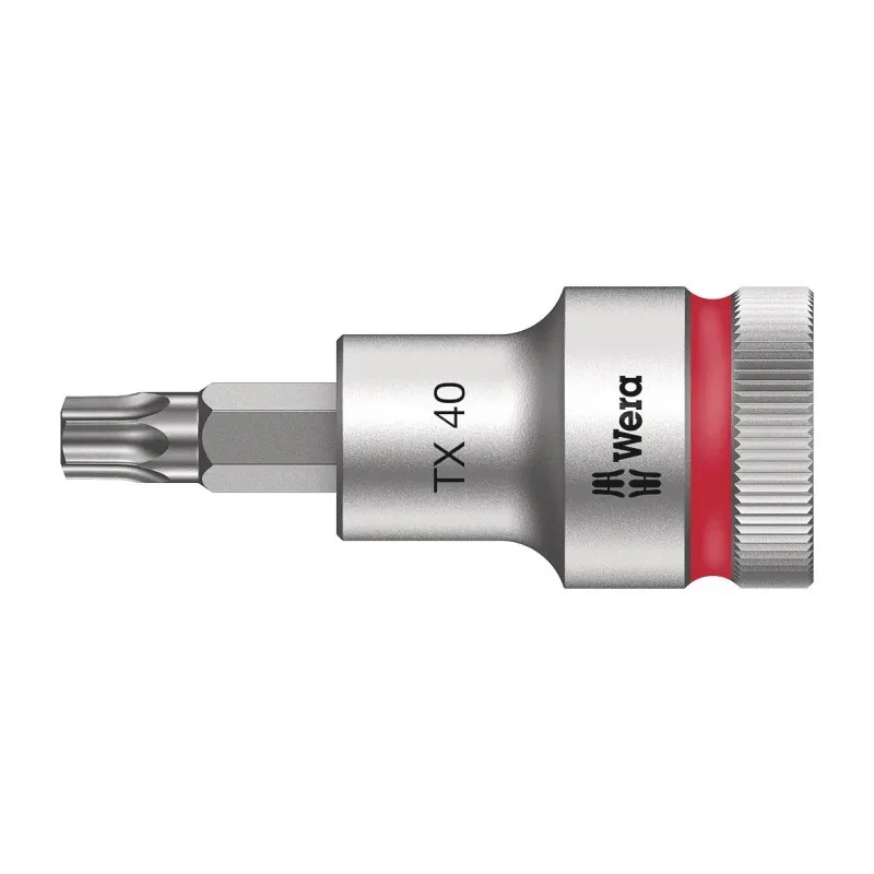 Wera 1/2 in Drive TX40 Torx Chrome Vanadium Steel 60mm Overall Length Socket 