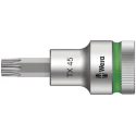 Wera 1/2 in Drive TX45 Bit Socket Chrome Vanadium Steel, Chrome Finish, 60mm Length TX45
