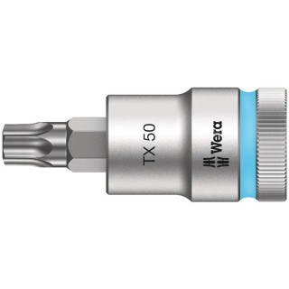 Wera 1/2 in Drive TX50 Torx Socket Chrome Vanadium Steel, 60mm Length TX50