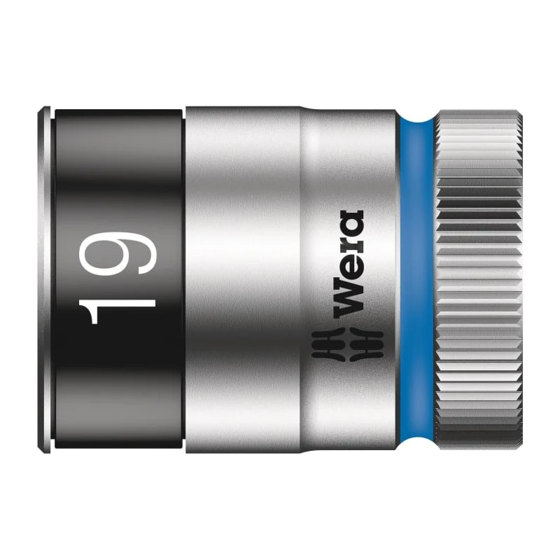 Wera 1/2 in Drive 19 mm Standard Chrome Vanadium Steel Socket 14mm Overall Length 05003739001