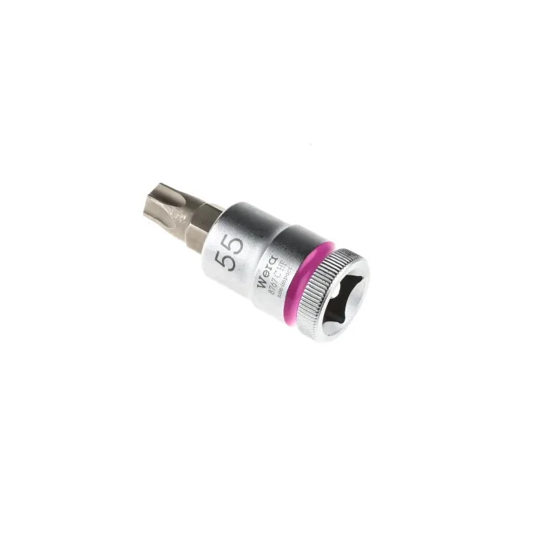 Wera 1/2 in Drive TX55 Torx Socket Chrome Vanadium Steel 60mm Overall Length TX55