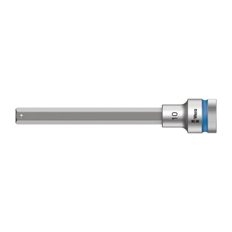 Wera 1/2 in Drive 10 mm Hex Bit Socket, Chrome Vanadium Steel, 101.5 mm Overall Length 05003845001