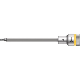 Wera 1/2 in Drive 4 mm Hexagon Socket Chrome Vanadium Steel, 101.5mm Overall Length 05003840001