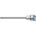Wera 1/2 in Drive TX27 Bit Socket, Chrome Vanadium Steel, Chrome Finish, 140mm Overall Length TX27