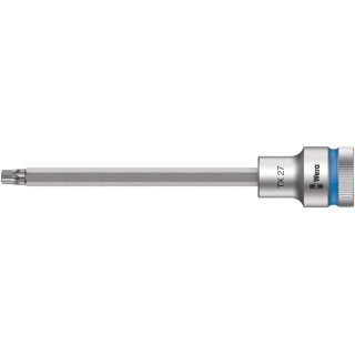Wera 1/2 in Drive TX27 Bit Socket, Chrome Vanadium Steel, Chrome Finish, 140mm Overall Length TX27