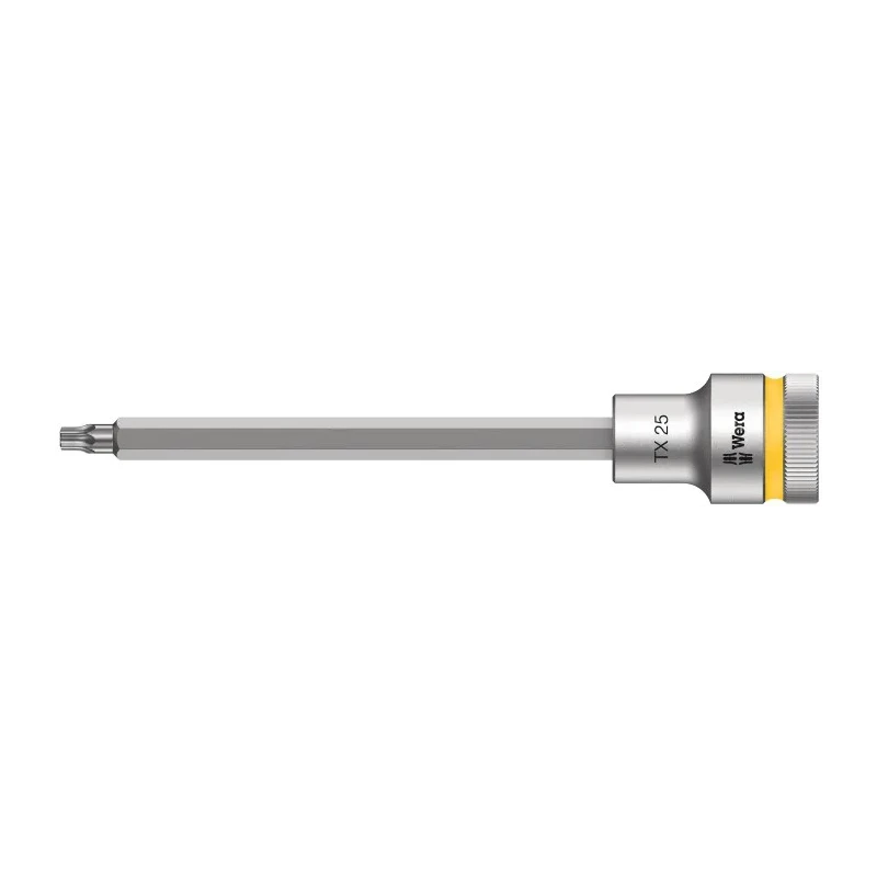 Wera Socket Bit 1/2 in Drive TX25, Chrome Vanadium Steel, 140mm Length TX25