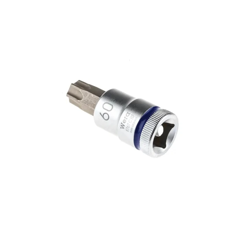 Wera 1/2 in Drive TX60 Torx Socket Chrome Vanadium Steel 60mm Overall Length TX60
