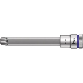 Wera 1/2 in Drive TX60 Torx Socket Chrome Vanadium Steel 140mm Overall Length TX60