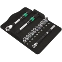 Wera 13-Piece 1/2 inch 6 Point Socket Set, Metric Sizes 10 to 19 mm, Square Drive 05004090001