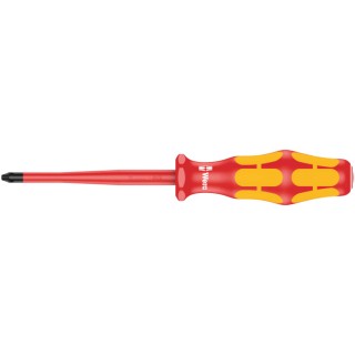Wera Insulated Screwdriver PH1 Tip 80 mm Blade 161 mm Overall VDE 1000V Approved 05020131001