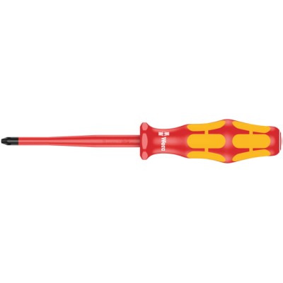 Wera Insulated Screwdriver PH1 Tip 80 mm Blade 161 mm Overall VDE 1000V Approved 05020131001