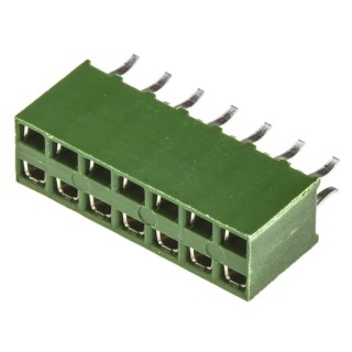 TE Connectivity AMPMODU HV100 Series 14-Contact 2 Row 2.54 mm Pitch Straight Through Hole PCB Socket HV100