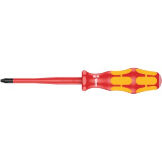 Wera Insulated Screwdriver PH2 Tip 100mm Blade VDE 1000V Approved 198mm Overall 05020133001