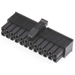 TE Connectivity Micro MATE-N-LOK Female Connector Housing 24 Way 2 Row Straight 3 mm Pitch 2-794617-4