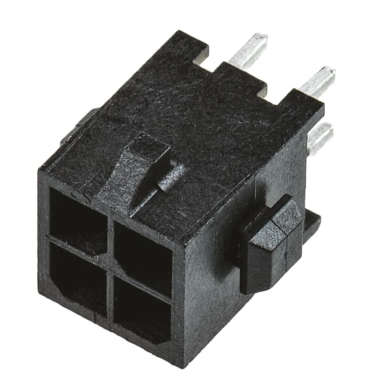 TE Connectivity Micro MATE-N-LOK Series Straight Through Hole PCB Header, 4 Contacts, 3 mm Pitch, 2 Row, Shrouded 3-794630-4