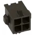 TE Connectivity Micro MATE-N-LOK Series Right Angle Through Hole PCB Header 4 Contacts 3mm Pitch 2 Row Shrouded 3-794618-4