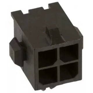 TE Connectivity Micro MATE-N-LOK Series Right Angle Through Hole PCB Header 4 Contacts 3mm Pitch 2 Row Shrouded 3-794618-4
