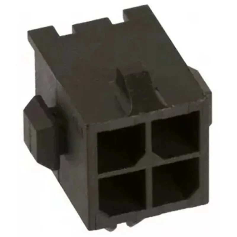 TE Connectivity Micro MATE-N-LOK Series Right Angle Through Hole PCB Header 4 Contacts 3mm Pitch 2 Row Shrouded 3-794618-4