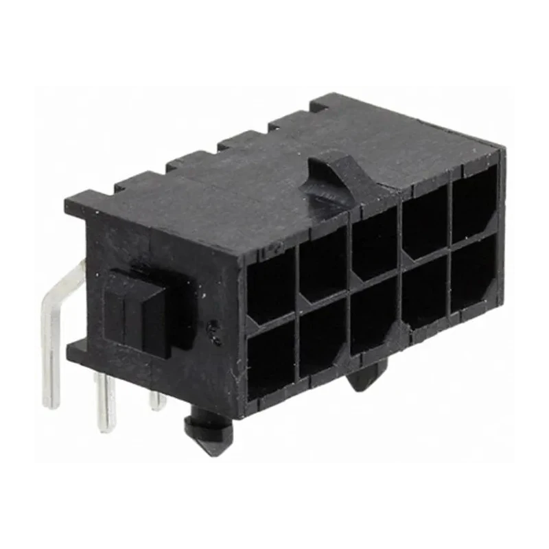 TE Connectivity Micro MATE-N-LOK Series Right Angle Through Hole PCB Header 10 Contacts 3 mm Pitch 2 Row Shrouded 4-794618-0