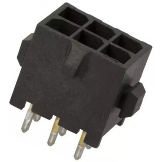 TE Connectivity Micro MATE-N-LOK Series Straight Through Hole PCB Header 6 Contact 3 mm Pitch 2 Row Shrouded 3-794630-6