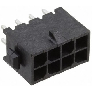 Wurth Elektronik Micro MATE-N-LOK Series Straight Through Hole PCB Header, 8 Contacts, 3 mm Pitch, 2 Row, Shrouded 3-794630-8
