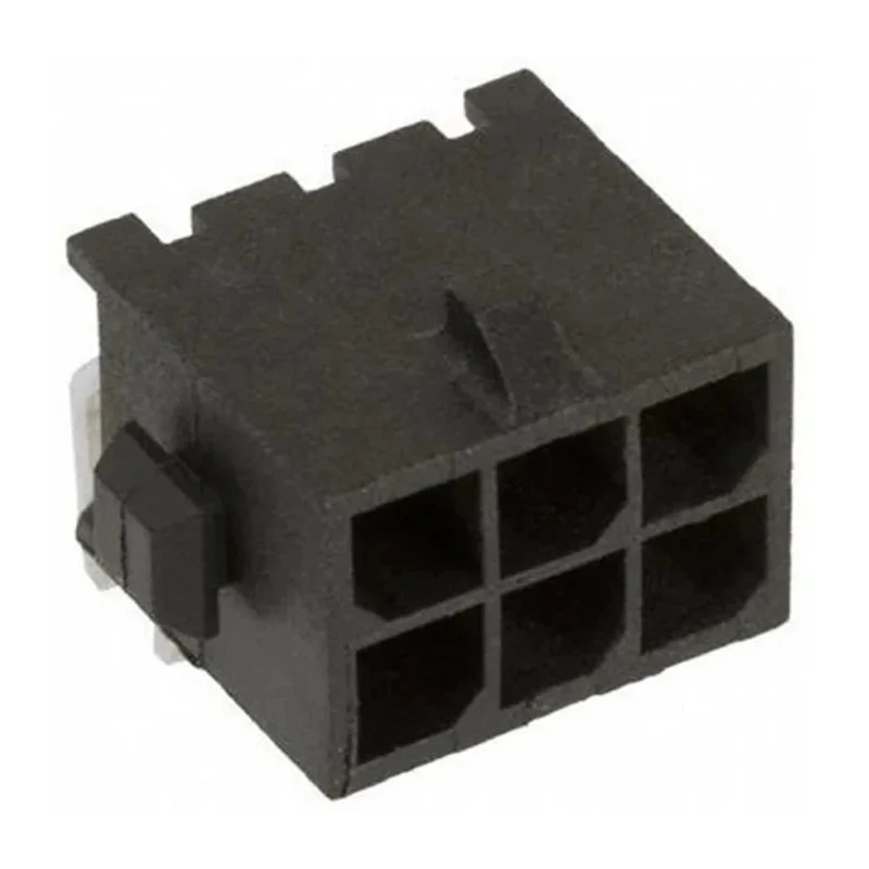 TE Connectivity Micro MATE-N-LOK Series Right Angle Through Hole PCB Header, 6 Contacts, 3 mm Pitch, 2 Row 3-794618-6