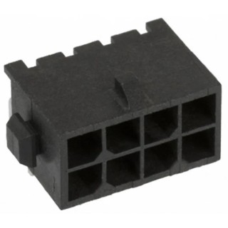 TE Connectivity Micro MATE-N-LOK Series Right Angle Through Hole PCB Header 8 Contact 3 mm Pitch 2 Row Shrouded 3-794618-8