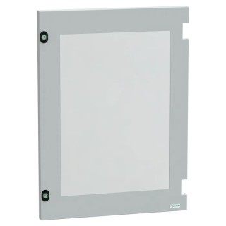 Schneider Electric PanelSeT Series Fibreglass Reinforced Polyester Black RAL 7035 Single Door 700mm H, 500mm W NSYDPLM75TG