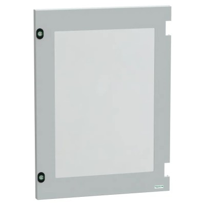 Schneider Electric PanelSeT Series Fibreglass Reinforced Polyester Black RAL 7035 Single Door 700mm H, 500mm W NSYDPLM75TG