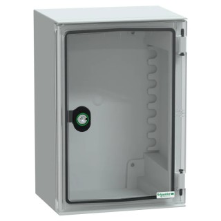 Schneider Electric PanelSeT Series Polyester Wall Box IP66 Transparent Door 310mm x 215mm x 160mm NSYPLM32TG