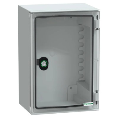 Schneider Electric PanelSeT Series Polyester Wall Box IP66 Transparent Door 310mm x 215mm x 160mm NSYPLM32TG