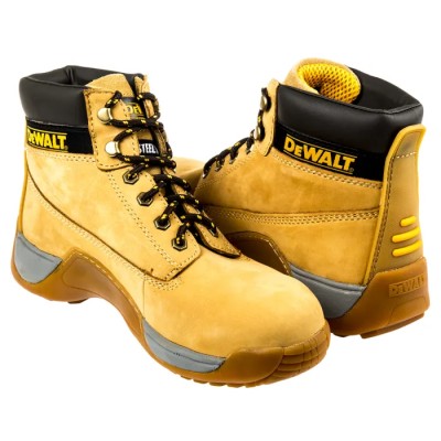 DeWALT Apprentice Honey Steel Toe Capped Men's Safety Boots EU Size 42, EN 345 SB, EN ISO 20345:2011 APPRENTICE SIZE 8