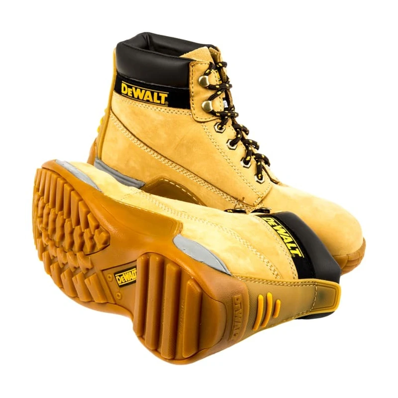DeWALT Apprentice Honey Steel Toe Capped Men's Safety Boots EU Size 42, EN 345 SB, EN ISO 20345:2011 APPRENTICE SIZE 8