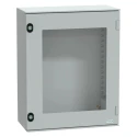 Schneider Electric PanelSeT Series Polyethylene Terephthalate Wall Box, IP66 Transparent Door, 530 mm x 430 mm x NSYPLM54TG
