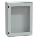 Schneider Electric PanelSeT Series Polyester Wall Box, IP66 Transparent Door, 847 mm x 636 mm x 300 mm NSYPLM86TG