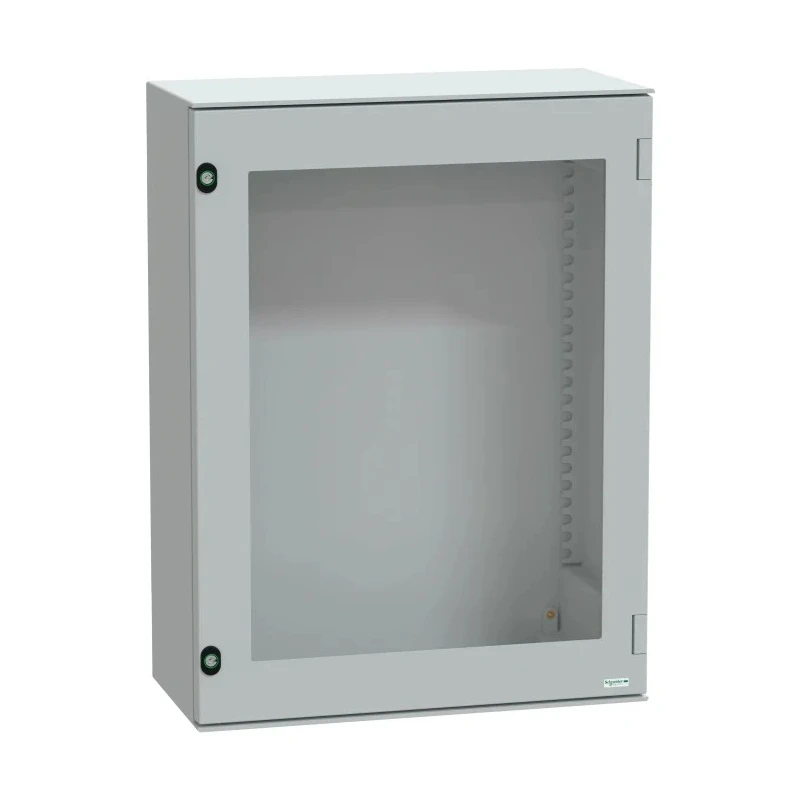 Schneider Electric PanelSeT Series Polyester Wall Box, IP66 Transparent Door, 847 mm x 636 mm x 300 mm NSYPLM86TG