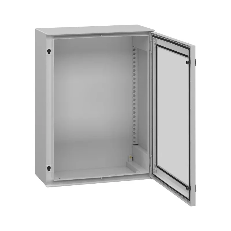 Schneider Electric PanelSeT Series Polyester Wall Box, IP66 Transparent Door, 847 mm x 636 mm x 300 mm NSYPLM86TG