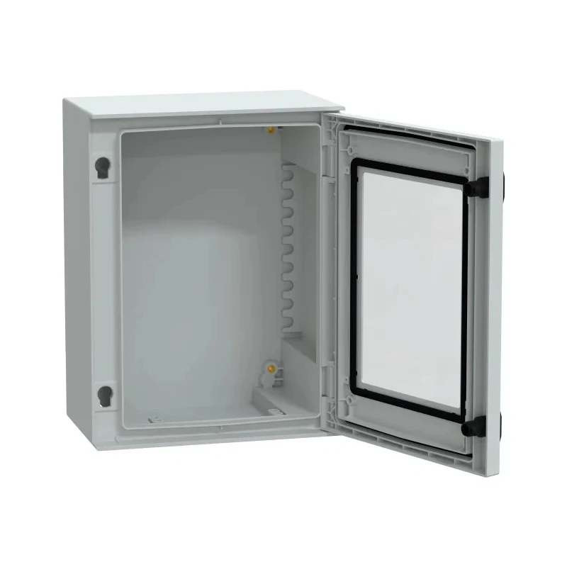 Schneider Electric PanelSeT Series Polyester Wall Box, IP66 Transparent Door, 847 mm x 636 mm x 300 mm NSYPLM86TG