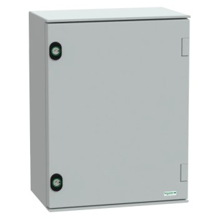 Schneider Electric Polyethylene Terephthalate Wall Box IP66 IK10 Grey RAL 7035, 430x330x200 mm NSYPLM43G