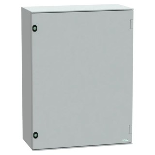 Schneider Electric PanelSeT Series Polyethylene Terephthalate Wall Box IP66 IK10 Grey 847mm x 636mm x 300mm NSYPLM86G