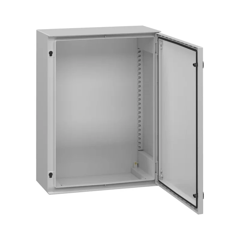 Schneider Electric PanelSeT Series Polyethylene Terephthalate Wall Box IP66 IK10 Grey 847mm x 636mm x 300mm NSYPLM86G