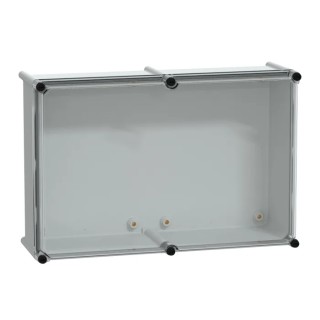 Schneider Electric PanelSeT Series Grey Transparent Lid Fibreglass Reinforced Polyester Enclosure, IP65, IK09 NSYPLS3654G