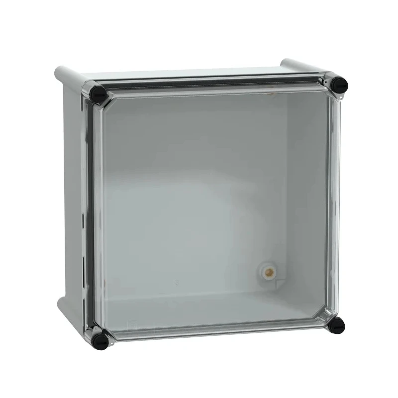 Schneider Electric PanelSeT Series Grey Transparent Lid Fibreglass Reinforced Polyester Enclosure IP65 IK09 270 NSYPLS2727G